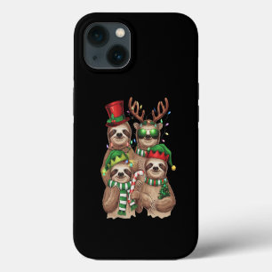 Etui iPhone 13 Cadeau de Noël de paresseux Joyeux Slothmas Amoure