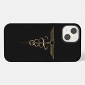 Etui iPhone 13 Caducée Art déco (Verso Horizontal)