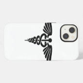 Etui iPhone 13 Caducée médical (Verso Horizontal)