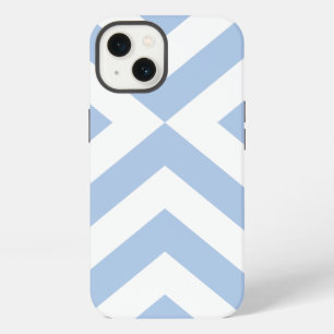 Etui iPhone 13 Caisse de batterie bleu-clair et blanche de