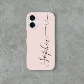 Etui iPhone 13 Calligraphie de script du coeur rose