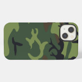 Etui iPhone 13 Camo Militaire Forêt Verte (Verso Horizontal)