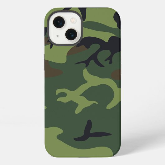 Etui iPhone 13 Camo Militaire Forêt Verte (Verso)