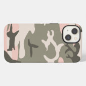 Etui iPhone 13 Camouflage rose (Verso Horizontal)