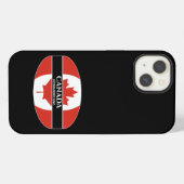 Etui iPhone 13 Canada Établi 1867 Maple Leaf Drapeau blanc (Verso Horizontal)