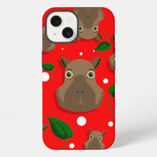 Etui iPhone 13 capybara de noël (Verso)