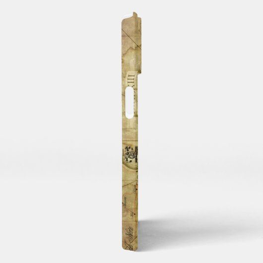 Etui iPhone 13 Caraïbes - ancienne carte (Côté droit)