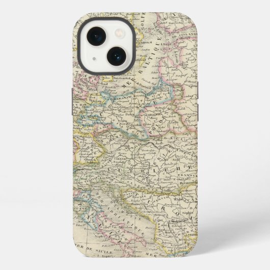 Etui iPhone 13 Carte d'atlas de l'Europe (Verso)