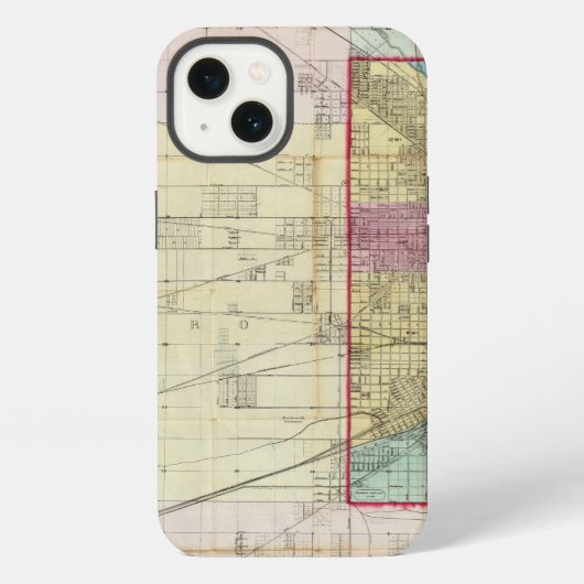 Etui iPhone 13 Carte de Chicago (Verso)