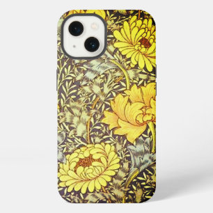 Etui iPhone 13 carte postale chrysanthème de William Morris