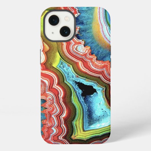 Etui iPhone 13 "Cas en pierre de l'iPhone 6 d'arc-en-ciel " (Verso)