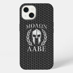 Etui iPhone 13 Casque de Molon Labe de Spartan aux Lauriers