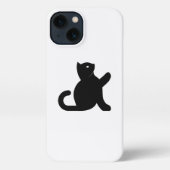 Etui iPhone 13 Cat dit bonjour (Verso)