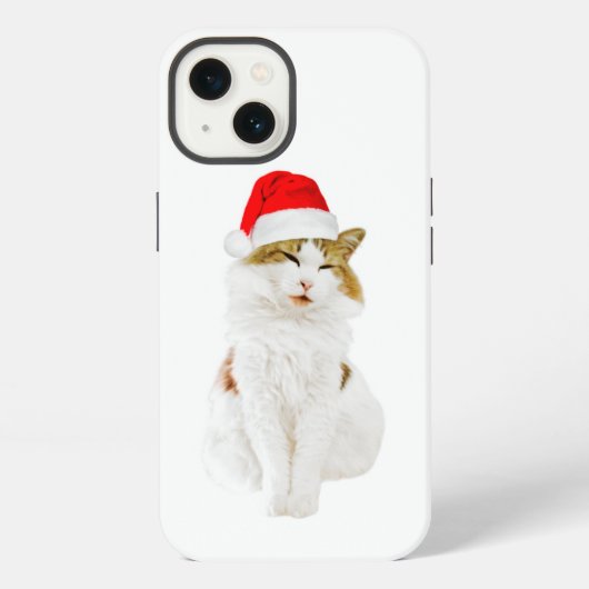 Etui iPhone 13 Cat with Santa's Hat Case-mate iPhone Case (Verso)
