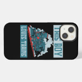 Etui iPhone 13 Ce Garçon Aime Les Trains Wagon Train (Verso Horizontal)