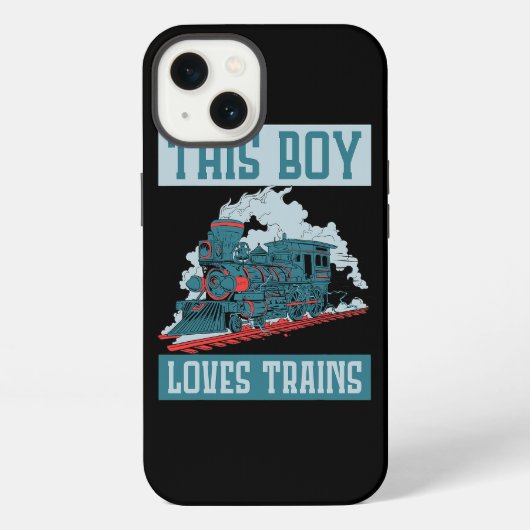 Etui iPhone 13 Ce Garçon Aime Les Trains Wagon Train (Verso)