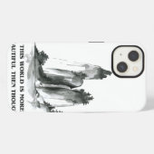 Etui iPhone 13 "Ce Monde est Plus Beau" Téléphone Aquarelle (Verso Horizontal)