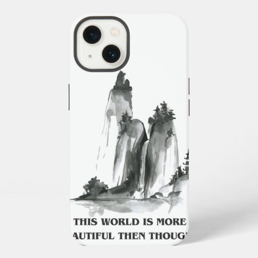 Etui iPhone 13 "Ce Monde est Plus Beau" Téléphone Aquarelle (Verso)