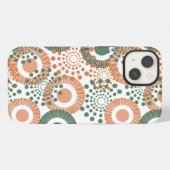 Etui iPhone 13 Cercles, Cercles Partout (Verso Horizontal)