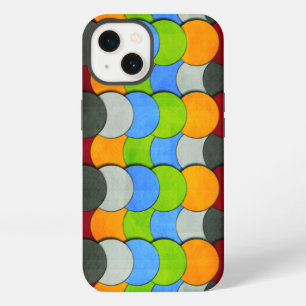 Etui iPhone 13 Cercles empilés texturés par Shirley Taylor