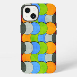 Etui iPhone 13 Cercles empilés texturés par Shirley Taylor