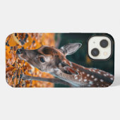 Etui iPhone 13 Cerf forestier d'automne (Verso Horizontal)