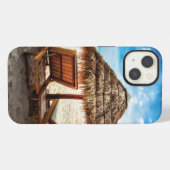 Etui iPhone 13 Chaises longues sur la plage coussin décoratif (Verso Horizontal)
