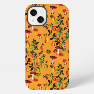 Etui iPhone 13 Champignon de forêt automnale vintage aquarelle