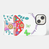Etui iPhone 13 Champignons colorés et amusants (Verso Horizontal)