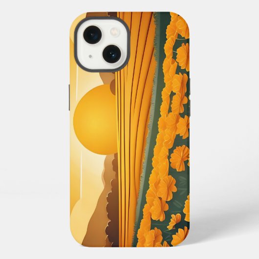 Etui iPhone 13 Champs dorés de Soucis (Verso)