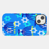 Etui iPhone 13 Chandeliers de Hanoukka (Verso Horizontal)