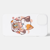 Etui iPhone 13 Chat Boba Tea Bubble Tea Anime Kawaii Neko pour fi (Verso Horizontal)