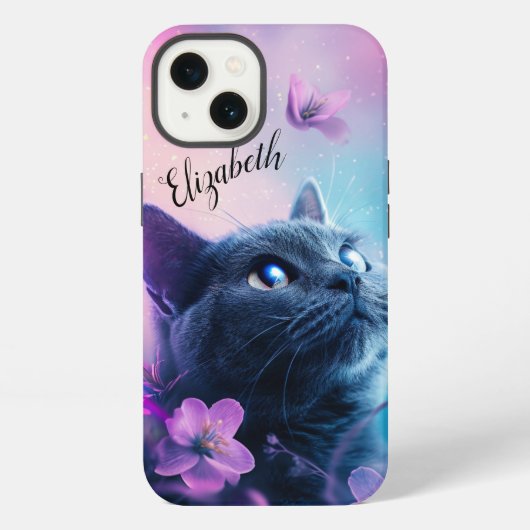 Etui iPhone 13 Chat curieux (Verso)