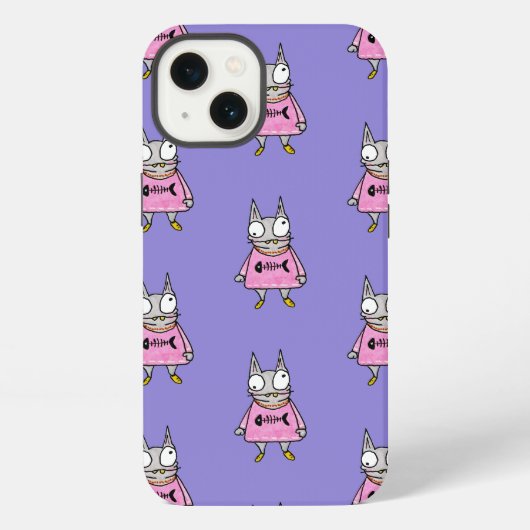 Etui iPhone 13 Chat de dessin (Verso)