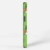Etui iPhone 13 Chat de la Saint Patrick avec dessin Shamrock (Côté droit)