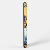 Etui iPhone 13 Chat de style Alphonse Mucha (Côté droit)