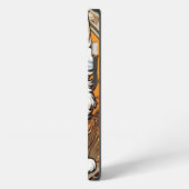 Etui iPhone 13 Chat de style Alphonse Mucha (Côté gauche)