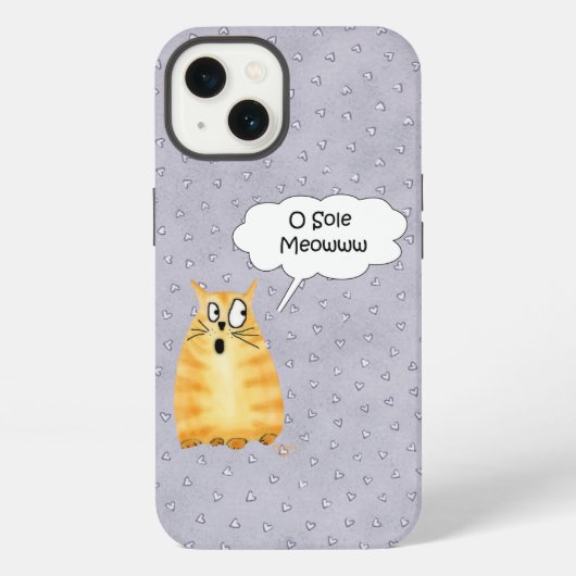 Etui iPhone 13 Chat drôle qui chante (Verso)