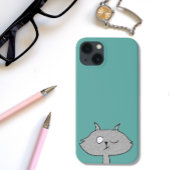 Etui iPhone 13 Chat Gris Ridicule