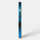 Etui iPhone 13 CHAT NOIR bleu (Côté gauche)
