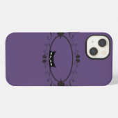 Etui iPhone 13 Chat noir caché (Verso Horizontal)