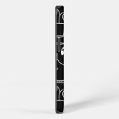 Etui iPhone 13 Chats blancs en noir (Côté droit)