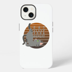 Etui iPhone 13 Chatte drôle faisant du yoga.