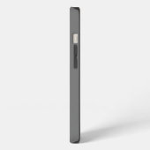 Etui iPhone 13 Chatte noire avec fond gris  (Côté gauche)