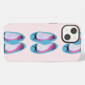 Etui iPhone 13 Chaussures bleues (Verso Horizontal)