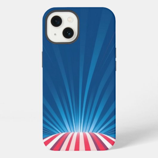 Etui iPhone 13 Chemin rouge et blanc avec Blue Rays Mobile (Verso)