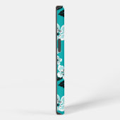 ETUI iPhone 13  CHERRY BLOSSOM - SAKURA (TURQUOISE) (Côté droit)