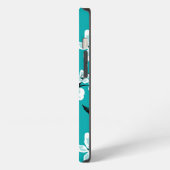ETUI iPhone 13  CHERRY BLOSSOM - SAKURA (TURQUOISE) (Côté gauche)