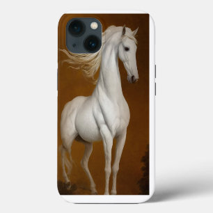 Etui iPhone 13 Cheval blanc élégant