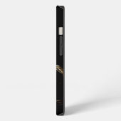 Etui iPhone 13 Cheval fractal blanc (Côté gauche)